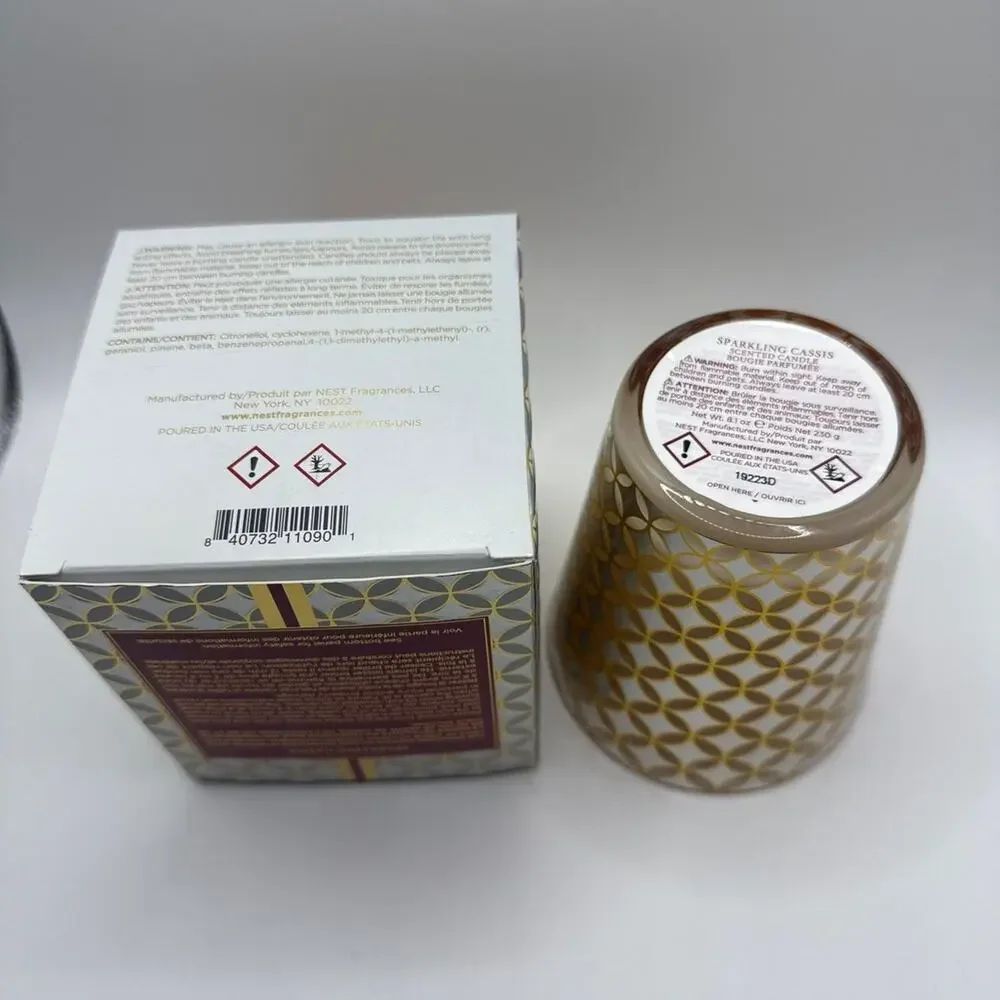 Nest Fragrances Sparkling Cassis Scented Candle, 8.1oz 230g
